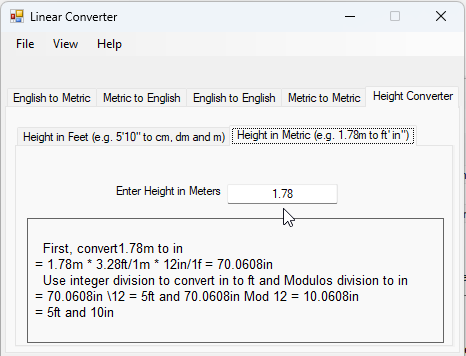 Height Converter